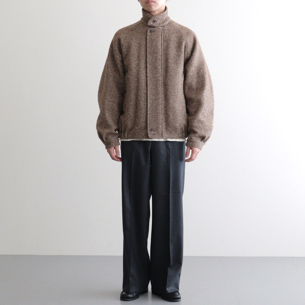 ROUND-COLLAR MOTORING JACKET #WHEAT [252OJ-JK04]