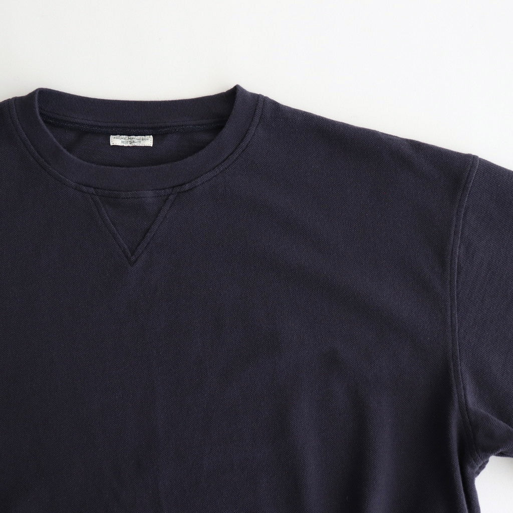 SEED STITCH LONG SLEEVE TOP #NAVY [PMAT-CL03]