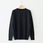 32G SMOOTH WOOL CLASSIC CREW NECK #BLACK [BN-25FM-020]