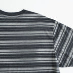 CREW NECK TEE #GRAY BORDER [M26A12CS02B]