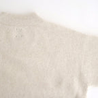 CASHMERE FOX FINGERHOLE BOAT NECK #IVORY [BN-25FL-041]