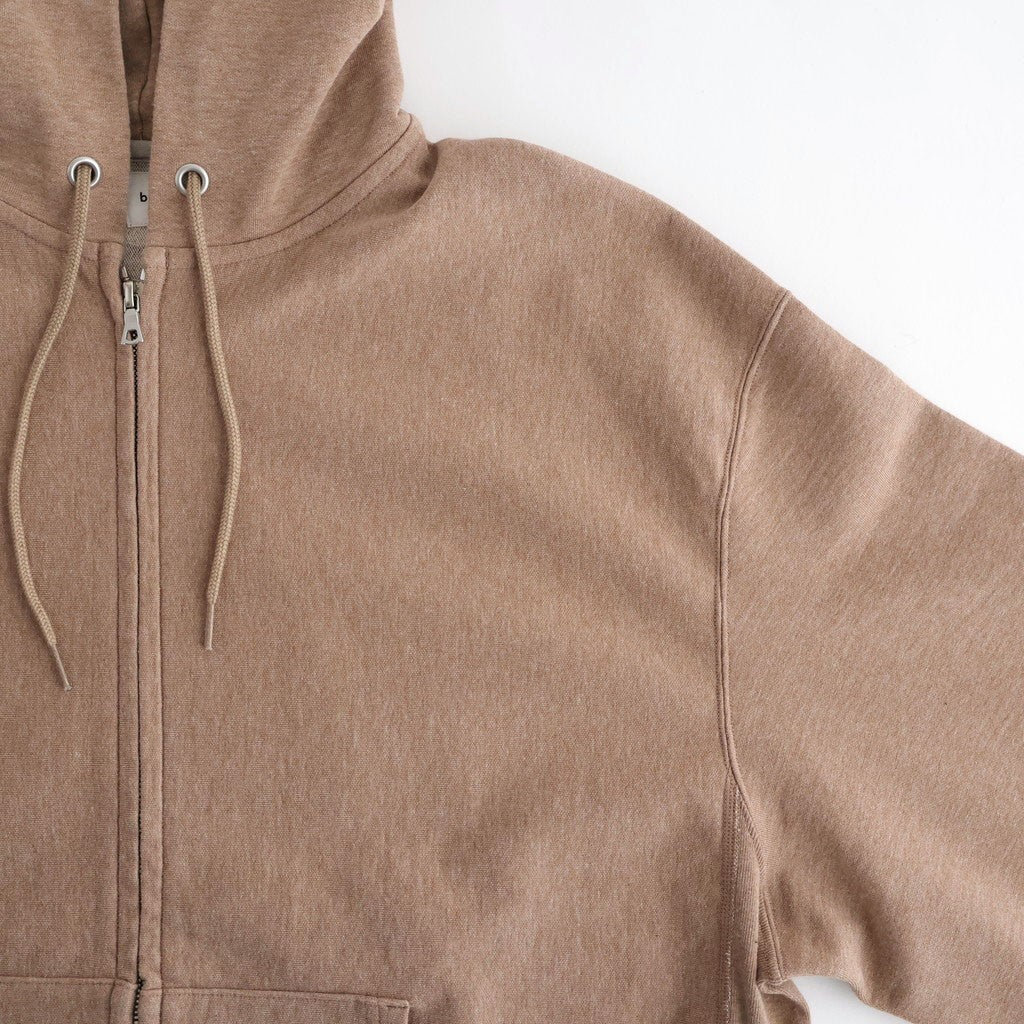 Thin-Sweat Hoodie Zip #HeatherBeige [bROOTS25S24S26]