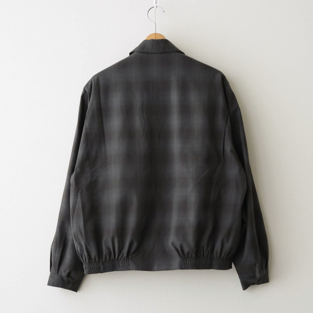 PLEATED-POCKET RICKY JACKET #PEWTER PLAID [261OJ-JK07]