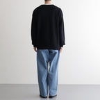 Yak Washi V-neck #Black×Black [NEP-AW2518UNI]