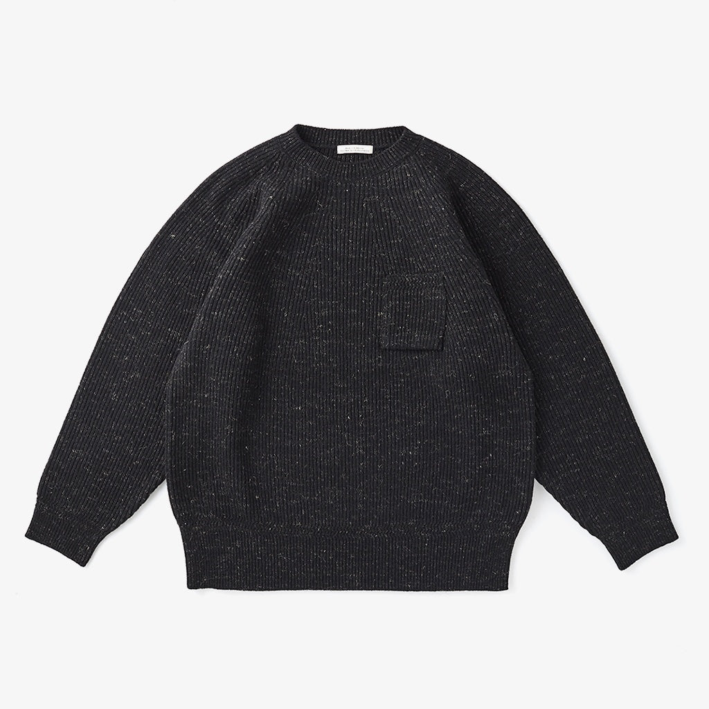 BLENDED KEMPI CREW-NECK SWEATER #ONYX [252OJ-KN01]