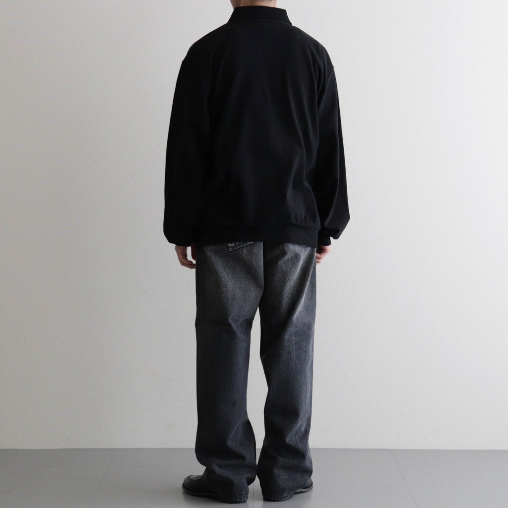 Co/Silk Nep Harf-Zip P/O #Black [BHS25S037S26]