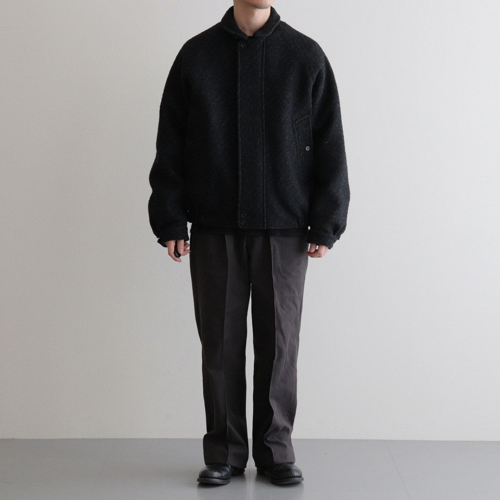 ROUND-COLLAR MOTORING JACKET #ONYX [252OJ-JK04]