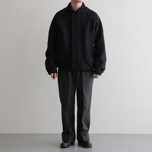 ROUND-COLLAR MOTORING JACKET #ONYX [252OJ-JK04]