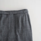 Mix Heather Cotton Wrap Belted Skirt #HeatherCharcoal [BHSW26S7HEG]