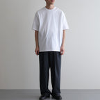 DOUBLE PLEATED EASY TROUSERS #CHARCOAL [A26A15PT02C]