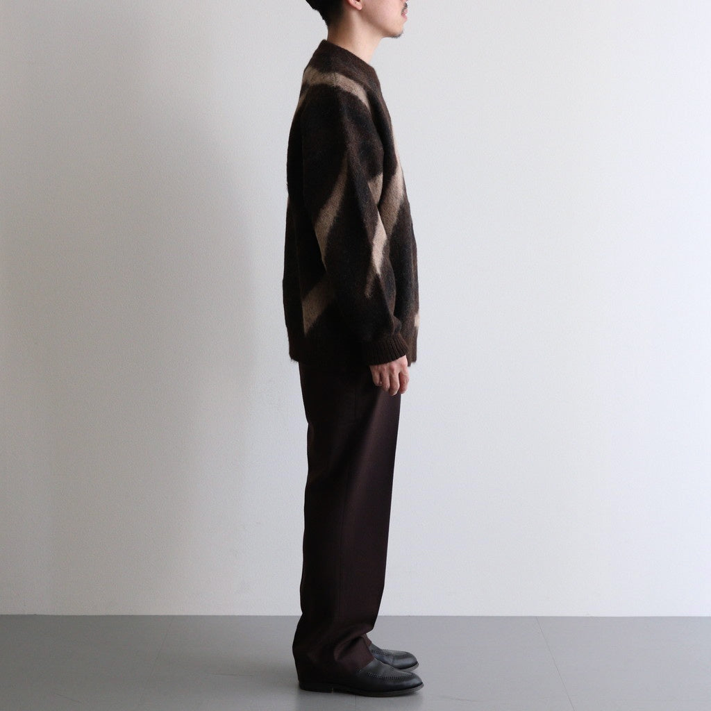 FLAT TAPERED TROUSERS #DARK BROWN [A24C17PT01C]