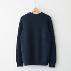 SIGNATURE CREW NECK #DARK GREEN×NAVY [BN-25FM-038]