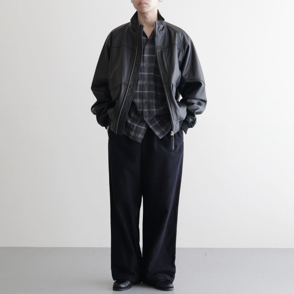 HIGH NECK BLOUSON #BLACK [SH-68-C-SHEEP-4]