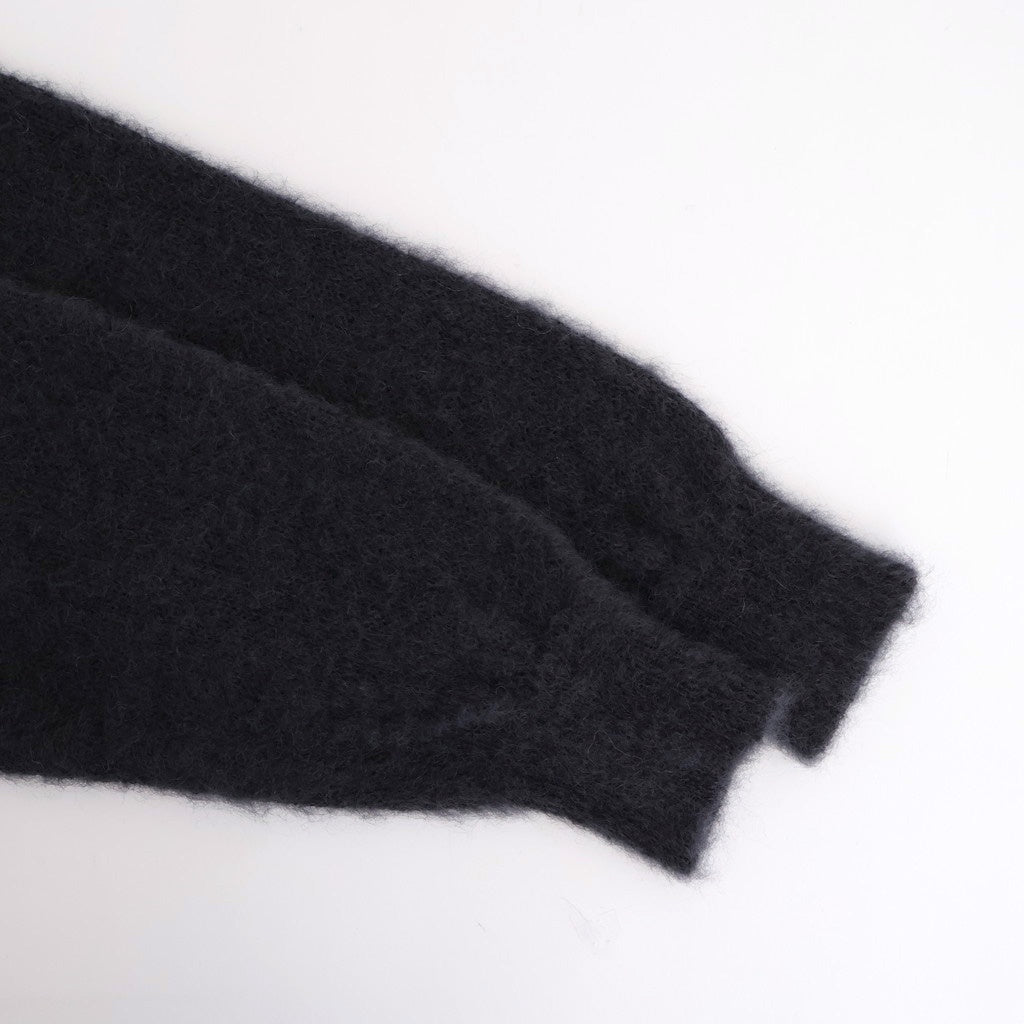 PURE MOHAIR SHAGGY POLO #CHARCOAL BLUE [BN-25FL-053]