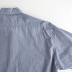 Hard Twist Chambray Work Shirt S/S #SaxeBlue [bROOTS26S4]