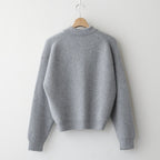 CASHMERE FOX FINGERHOLE BOAT NECK #GRAY [BN-25FL-041]