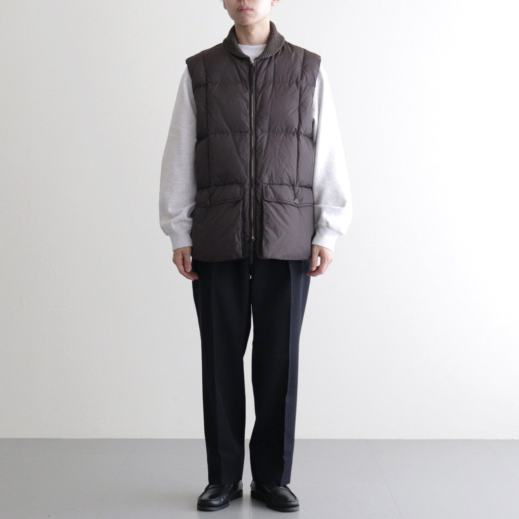 HIGH-COUNT SILK PUFF VEST #WHISKY [252OJ-VT02]