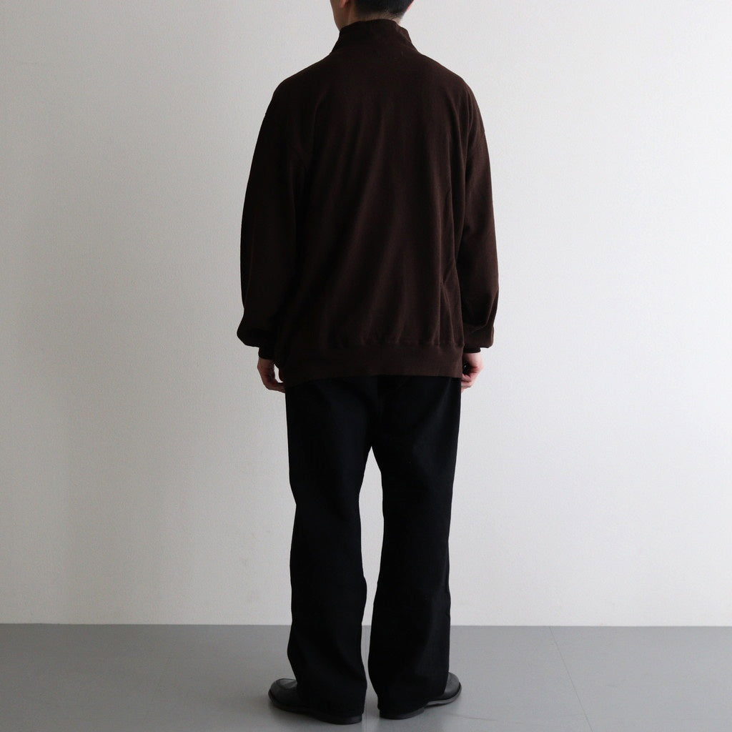 Co/Silk Nep Harf-Zip #Chocolate [BHS24F038Si]