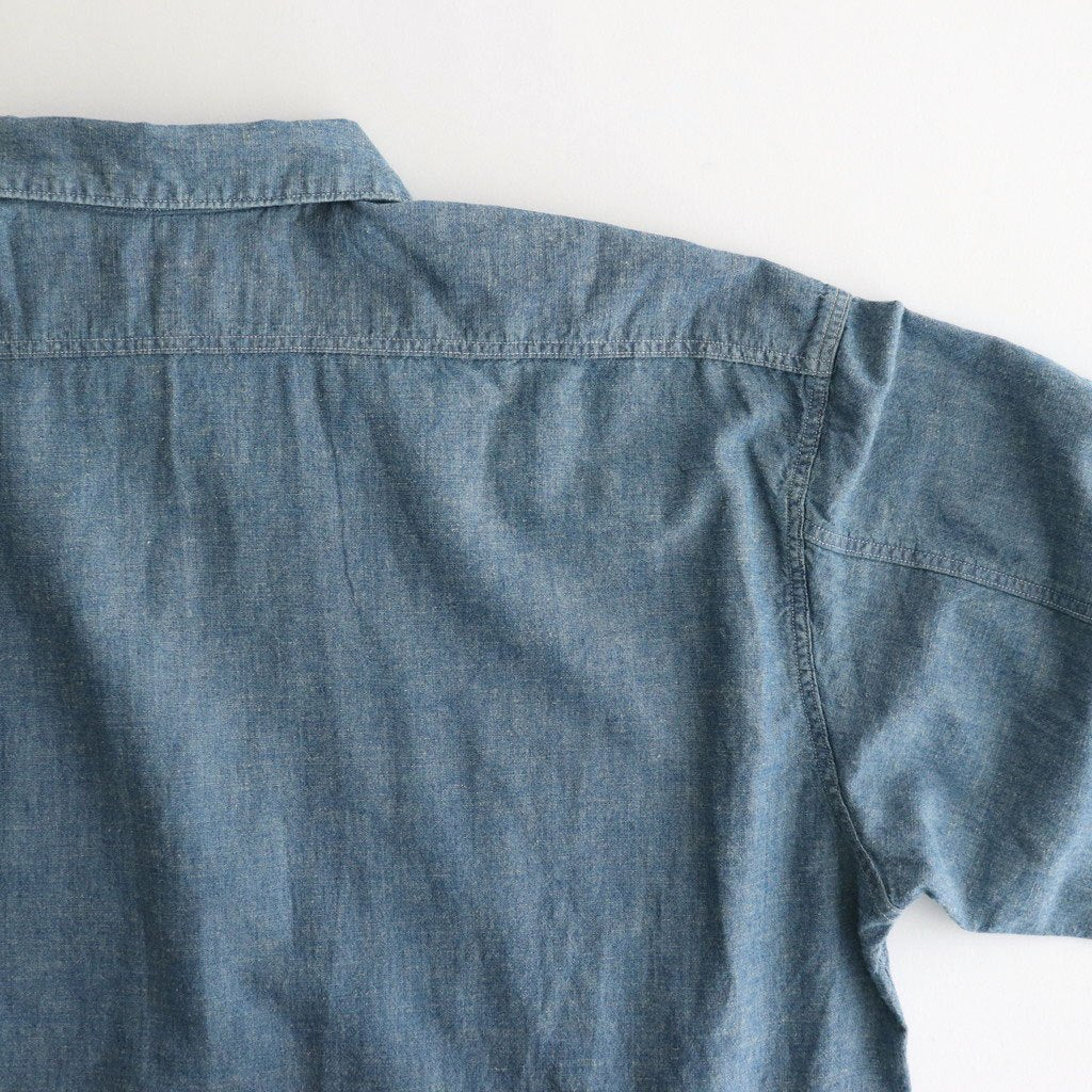 CHAMBRAY WORKADAY LS SHIRT #INDIGO(FADE) [PMAT-LS05]
