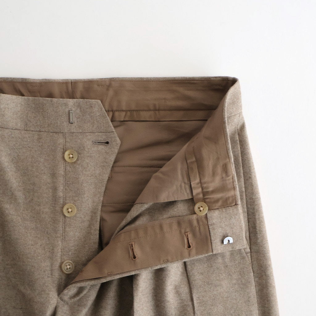 WO/Ca 2tuck Wide Tapered Trousers #Mix Beige [NEP-AW2507M]