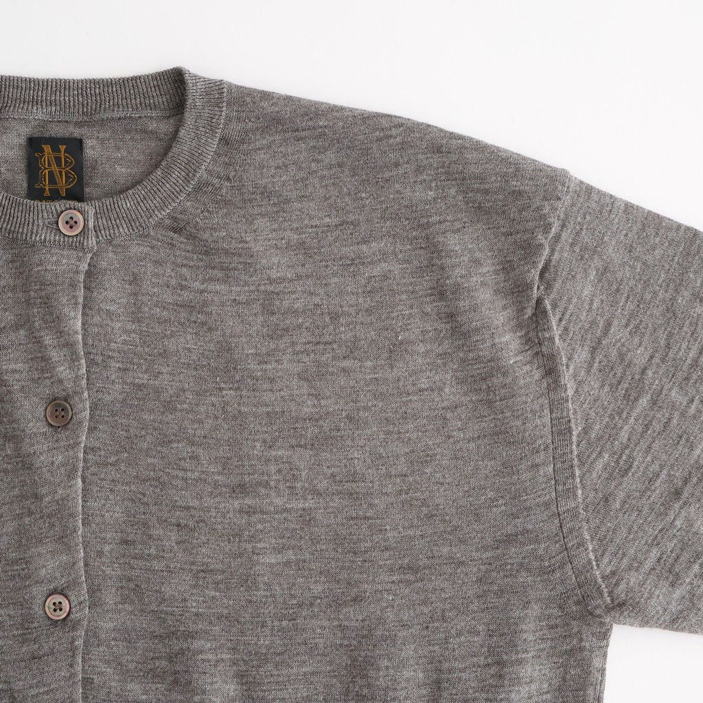 CHOMA CREW NECK CARDIGAN #GREIGE [BN-26SL-040]