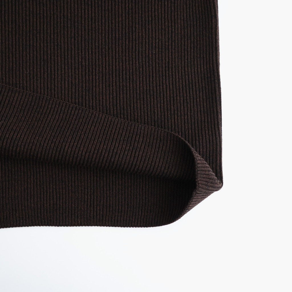 SOLID WOOL RIB CREW NECK #ROSEWOOD [BN-26FM-051]