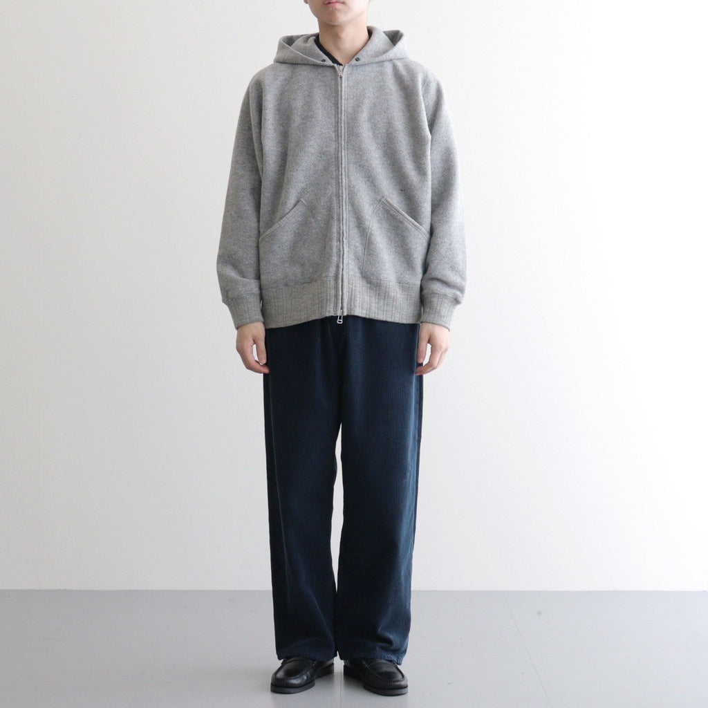 ZIP-FRONT ATHLETIC HOODIE #PEWTER [252OJ-CT06]