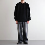 Baby Alpaca Knit P/O #MelangeBlack [BHS25F013]