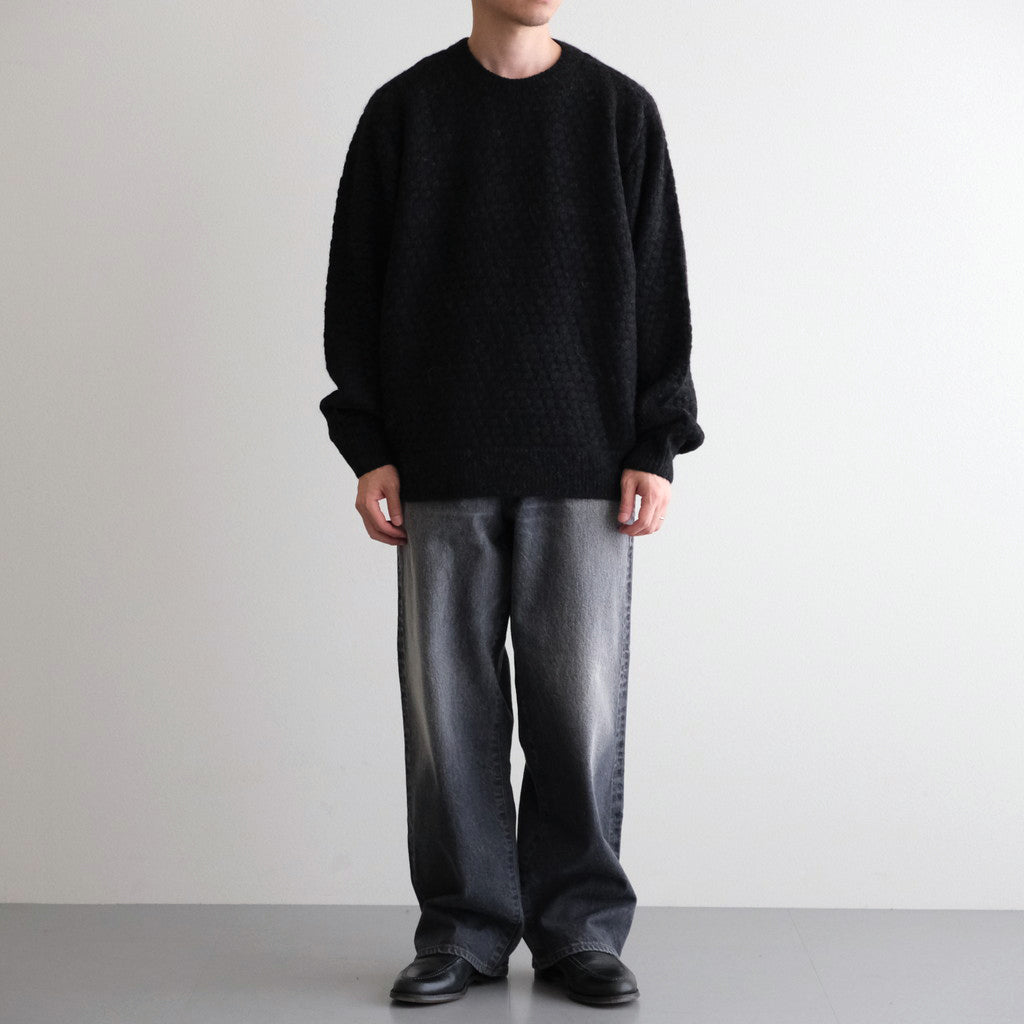 Baby Alpaca Knit P/O #MelangeBlack [BHS25F013]