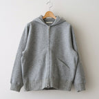 ZIP-FRONT ATHLETIC HOODIE #PEWTER [252OJ-CT06]
