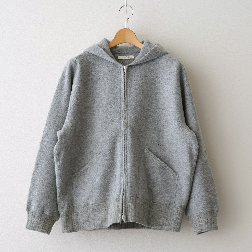 ZIP-FRONT ATHLETIC HOODIE #PEWTER [252OJ-CT06]