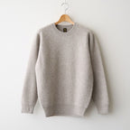 CASHMERE FOX CREW NECK #MIX BEIGE [BN-26FM-060]
