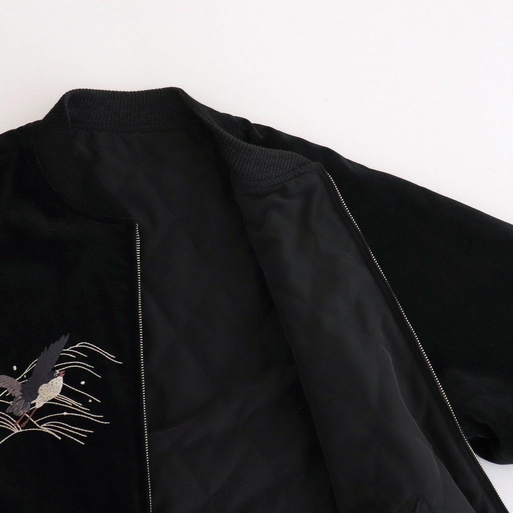 FADED VELVET SOUVENIR JACKET #GRAPHITE [242OJ-JK15] – Diffusion