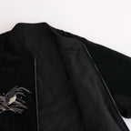 FADED VELVET SOUVENIR JACKET #GRAPHITE [242OJ-JK15]