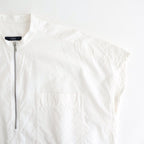 COTTON CUPRA HALF ZIP SH #030 WHITE [16861 50084]