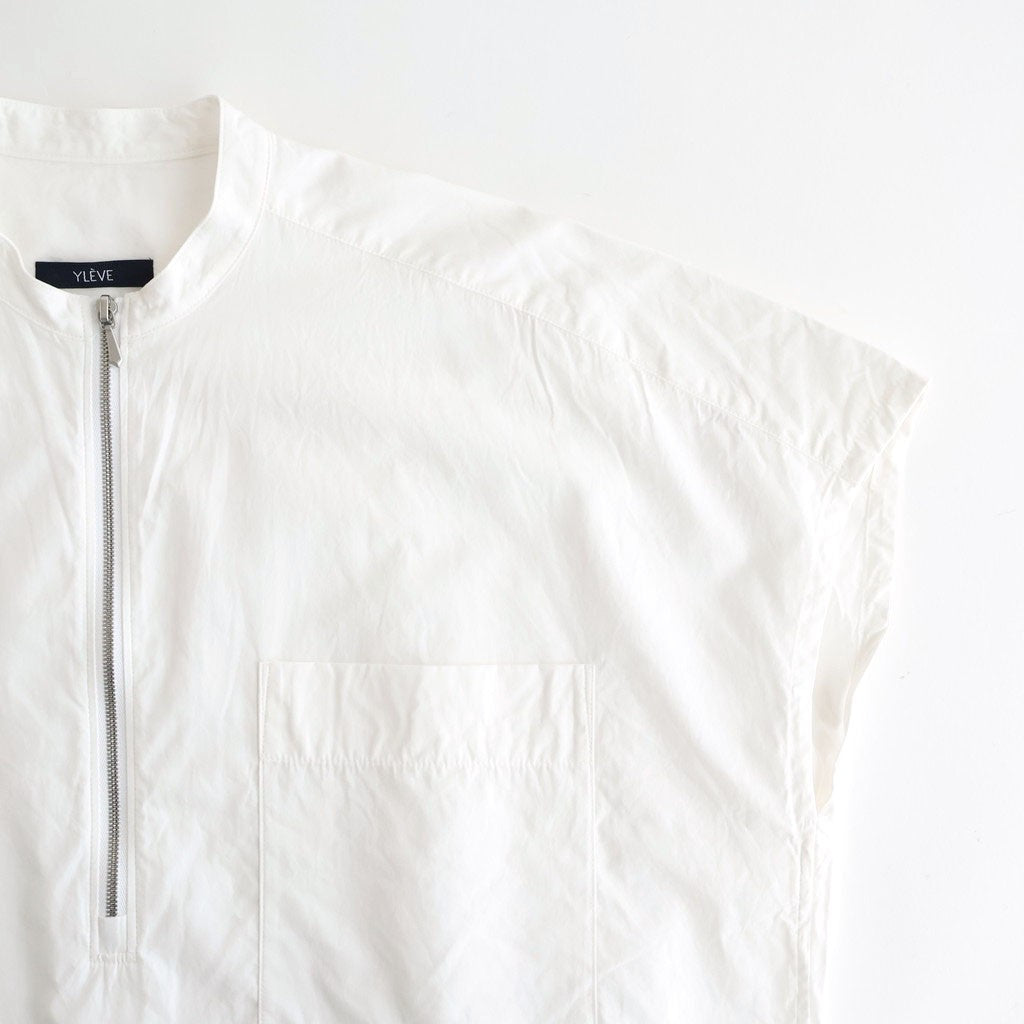 COTTON CUPRA HALF ZIP SH #030 WHITE [16861 50084]