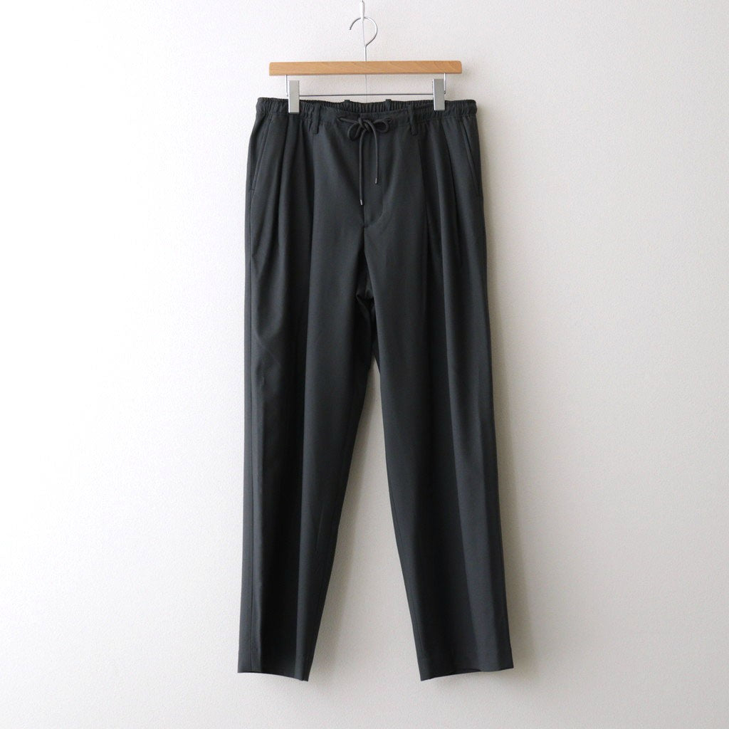 DOUBLE PLEATED EASY TROUSERS #CHARCOAL [A26A15PT02C]