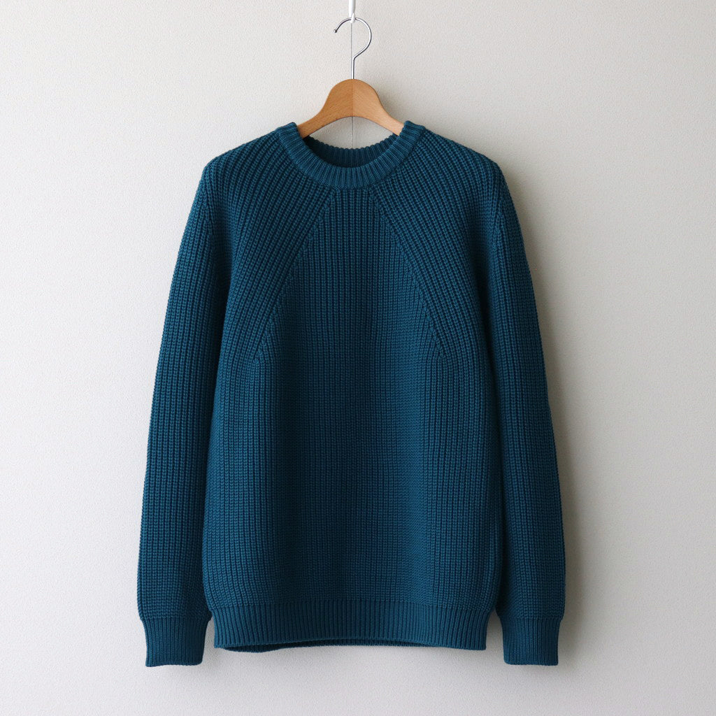 SIGNATURE CREW NECK #BLUE [BN-24FM-037]