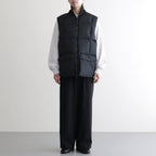 HIGH-COUNT SILK PUFF VEST #BLACK [252OJ-VT02]