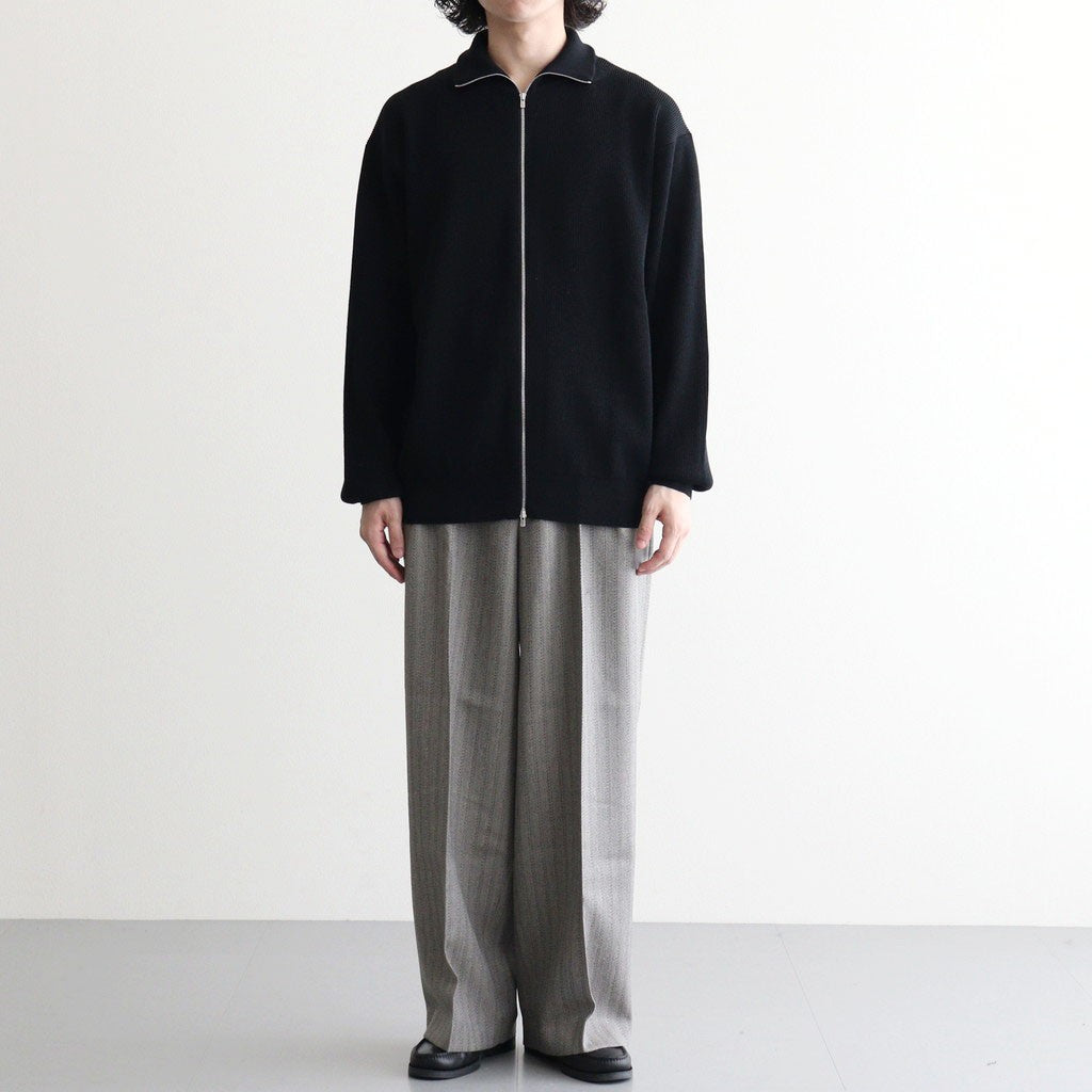 HARD TWIST WOOLRIB DRIVERS KNIT #BLACK [BN-26FM-033]