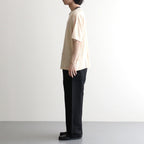 NORMANDY LINEN T-SHIRT #BEIGE×BROWN [BN-26SM-071]
