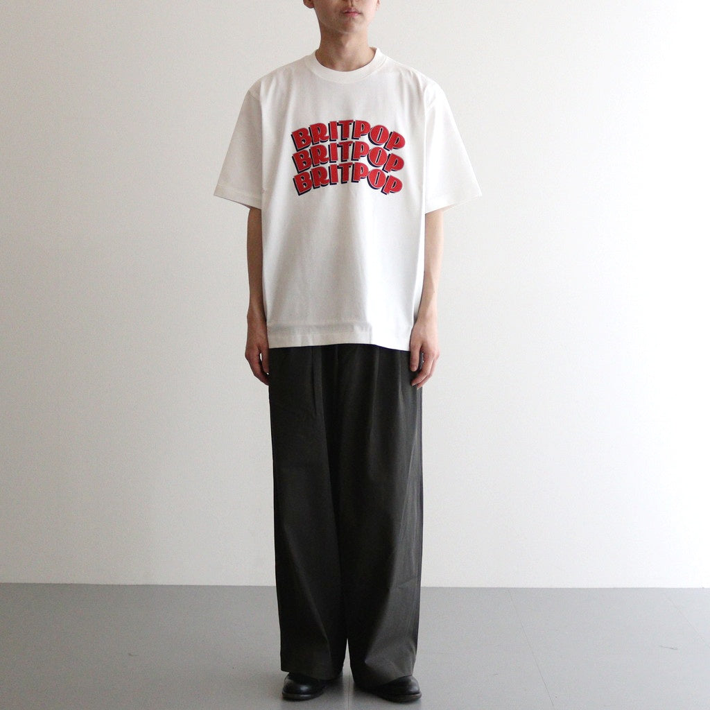 BRITPOP Print Tee WIDE #White×Red-PT [bROOTS25S34A]