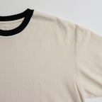 Co/Silk Nep Ringer Tee #Ivory-BODY×Black [BHS25S039]