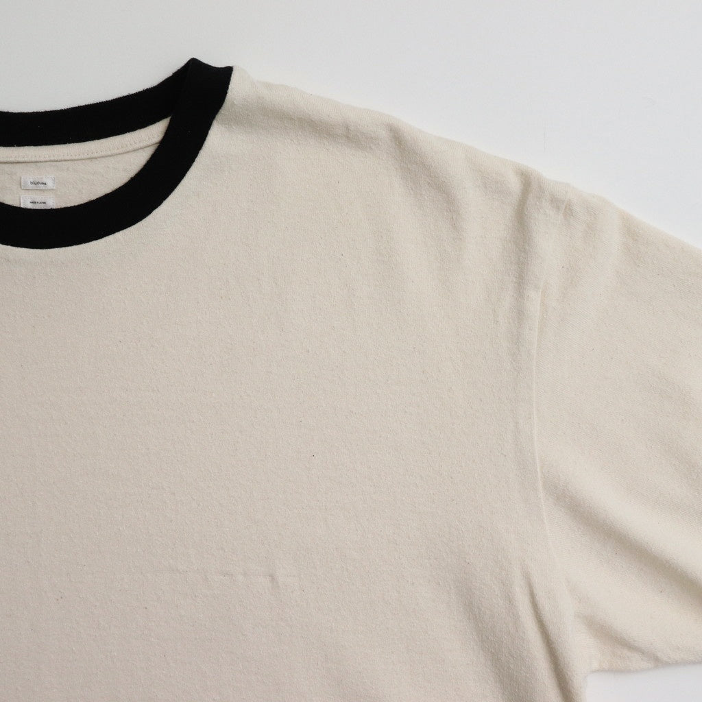Co/Silk Nep Ringer Tee #Ivory-BODY×Black [BHS25S039]