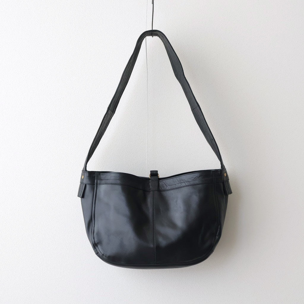 NEWSPAPER BAG M #BLACK [BG-27-C-COW.AN-4]