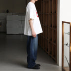 bd Print Tee WIDE #White×Red-PT [bROOTS25S34S26A]