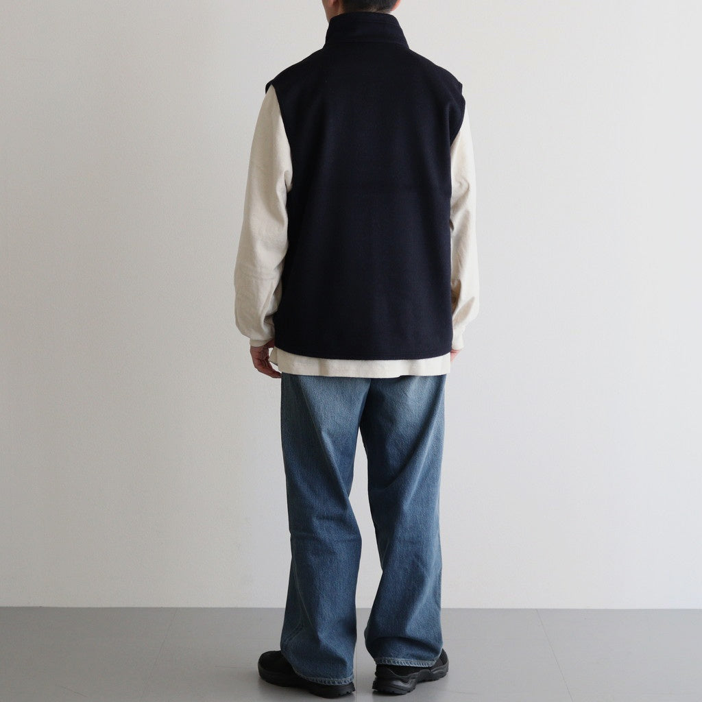 ZIP UP VEST #DARK NAVY [M24D10BL02A]