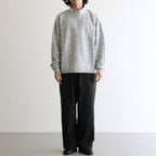 THERMAL FLEECE HALF ZIP TOP #LIGHT GREY [SM62MC002]