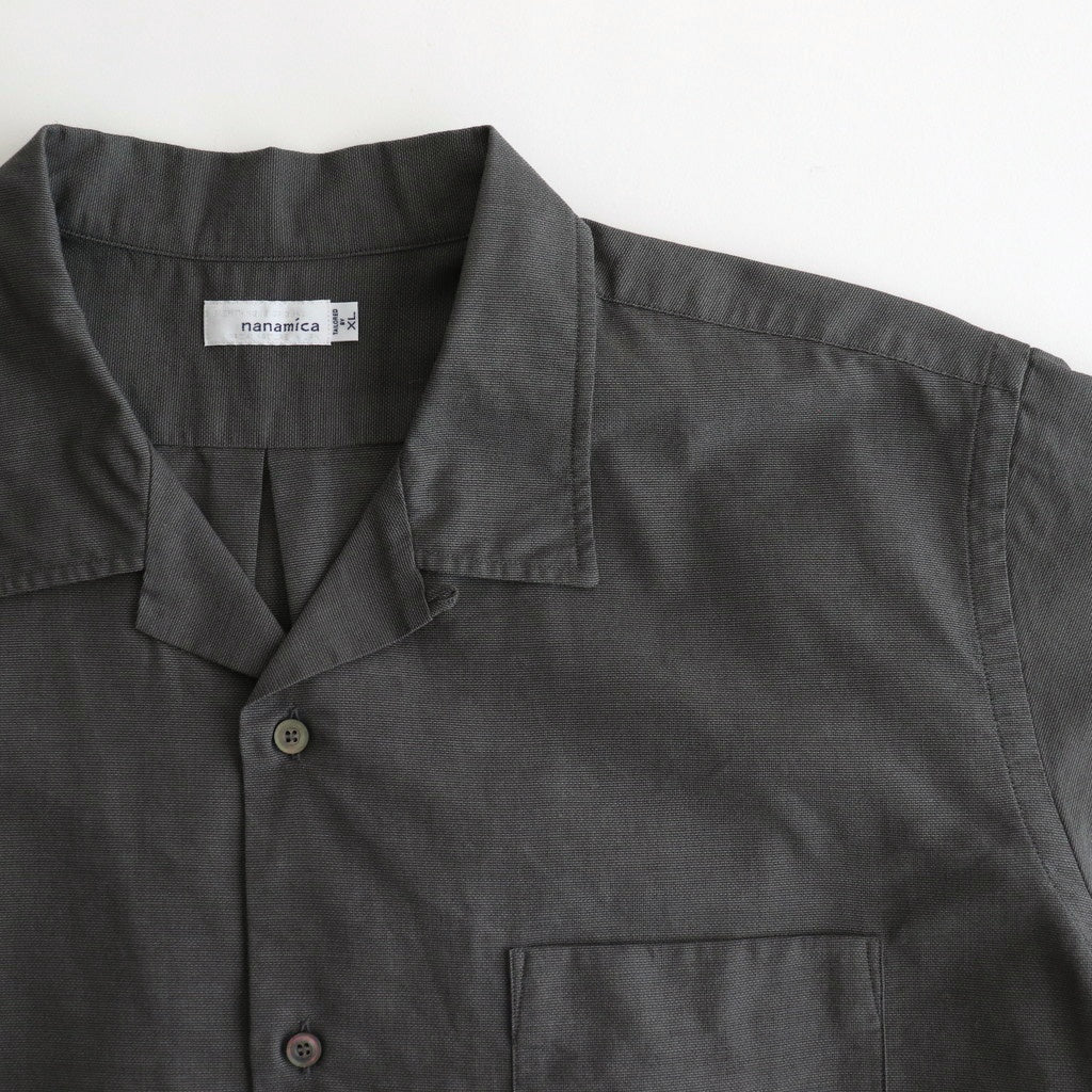 Open Collar Panama S/S Shirt #Gray [S25SG119]