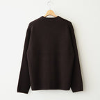 SOLID WOOL RIB CREW NECK #ROSEWOOD [BN-26FM-051]